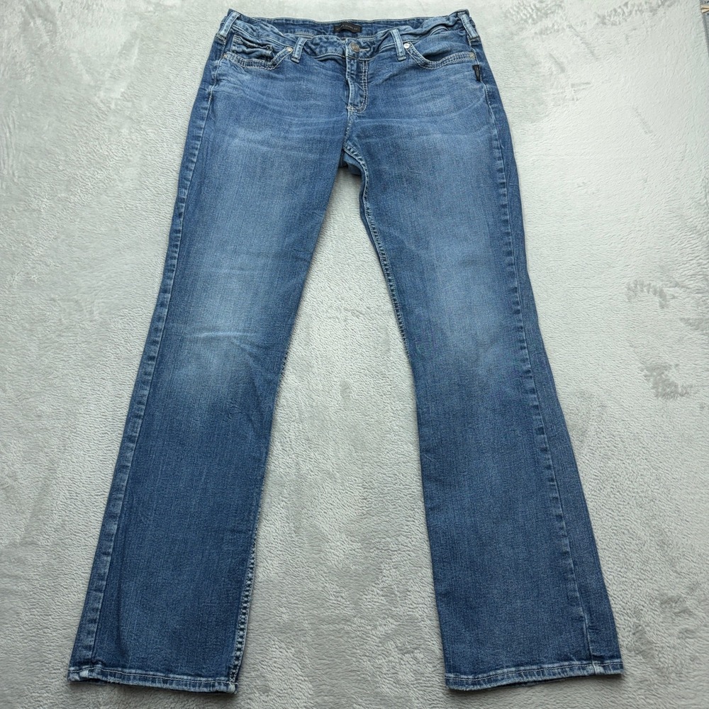 Silver Jeans Suki Slim Boot Womens W33 L33 Blue Denim Mid Rise L93616SJL294